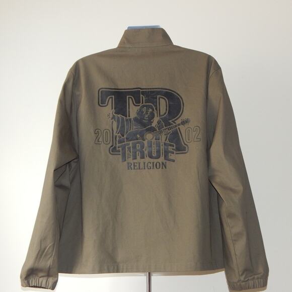 NWT True Religion Horseshoe Logo Kalamata Twill Jacket Men’s Large - Picture 6 of 8